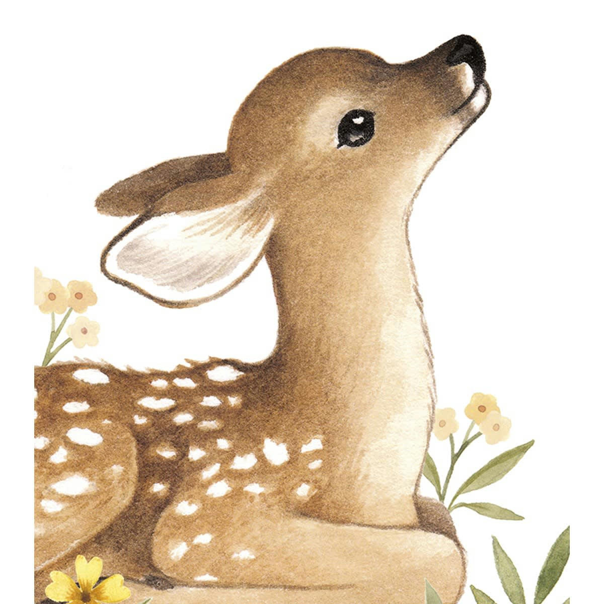 OH DEER - Affiche faon en Papier Orange