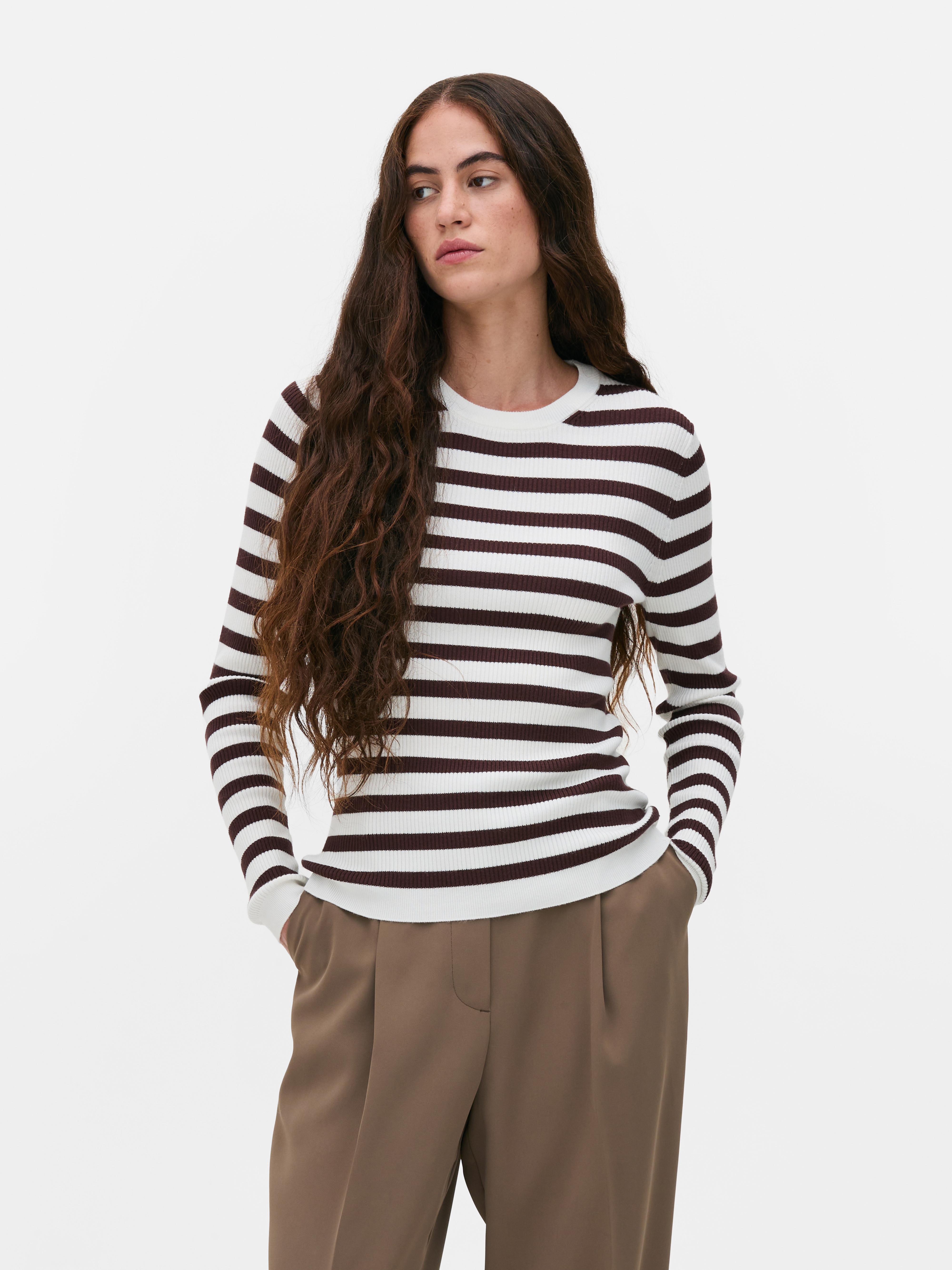 Ribbed Crew Neck Sweater