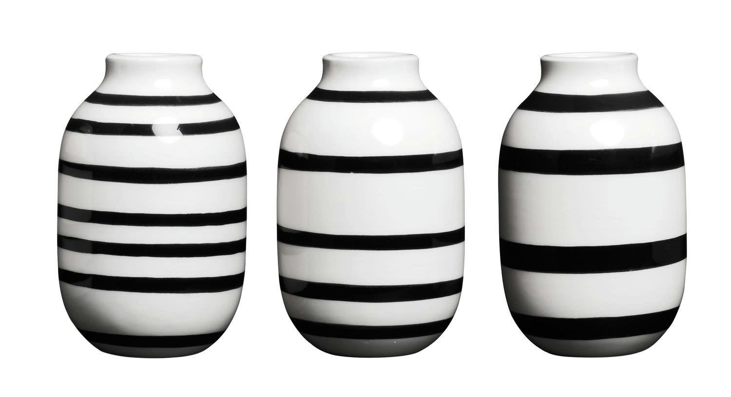 OMAGGIO - Set de 3 vases en miniature nacre H8cm