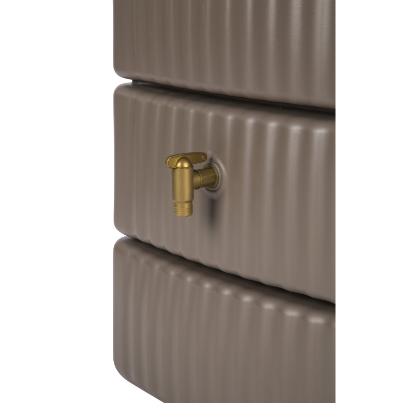 Tonneau à eau de pluie mural taupe 300 L 4RAIN