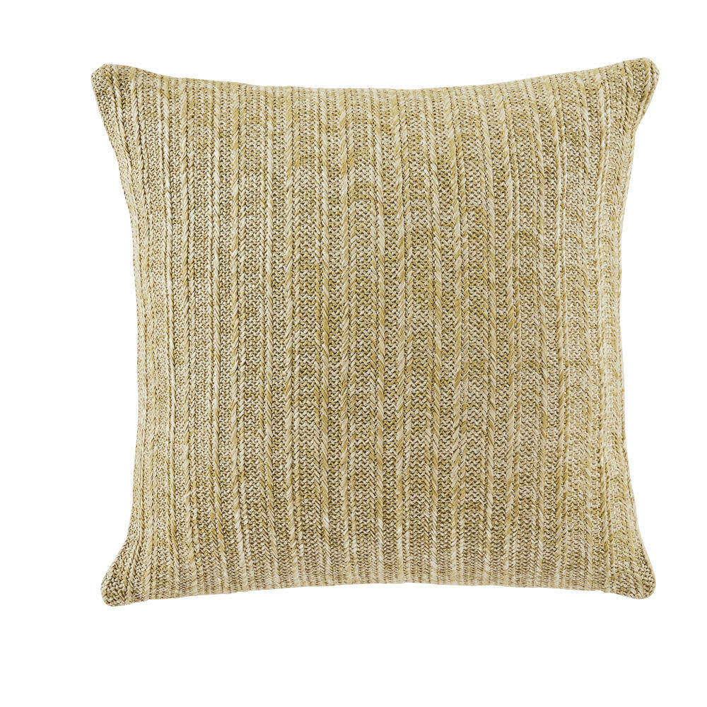 BAZA - Coussin imprimé oiseau beige 45x45