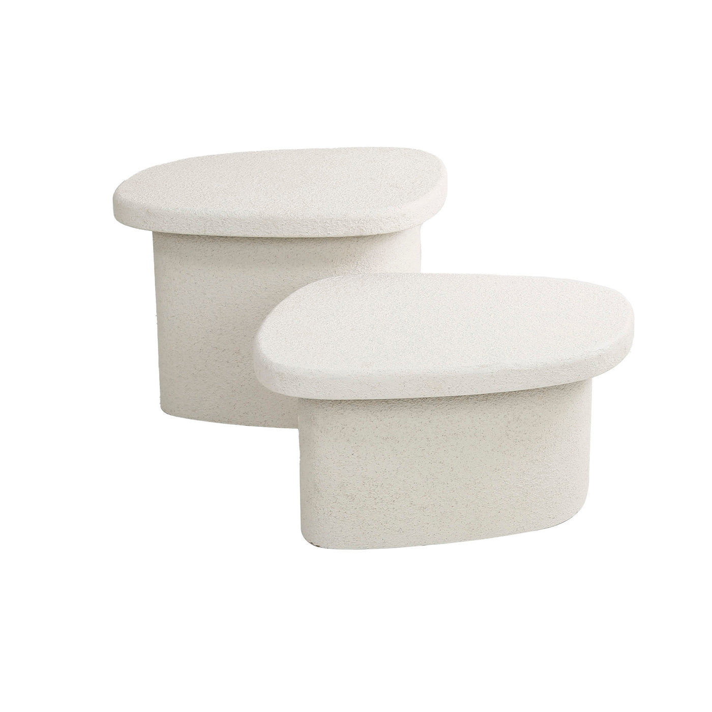 Giga Meubel Salontafel Stone Organic - Beige Marmer - Set van 2