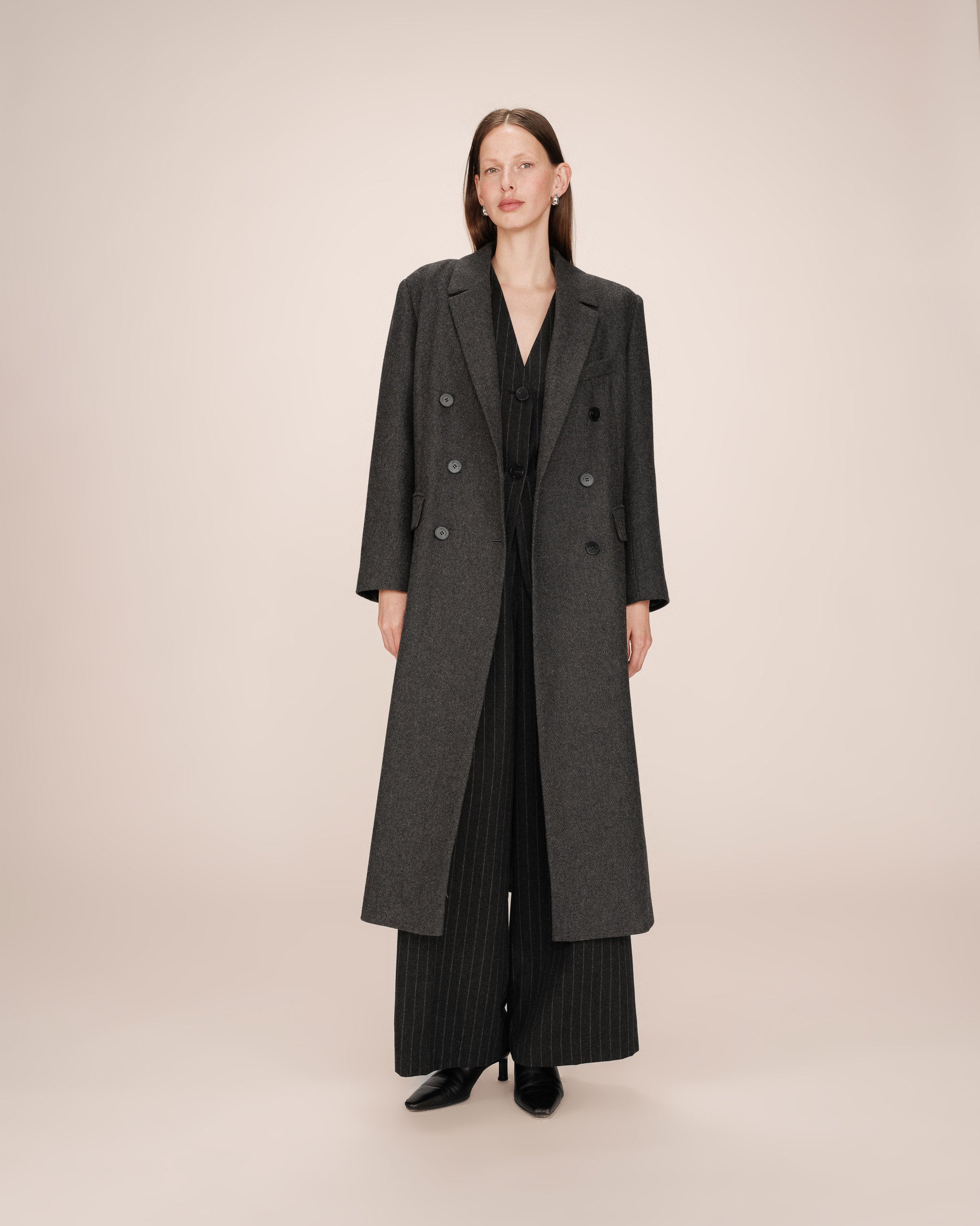 Manteau en laine anthracite Smith