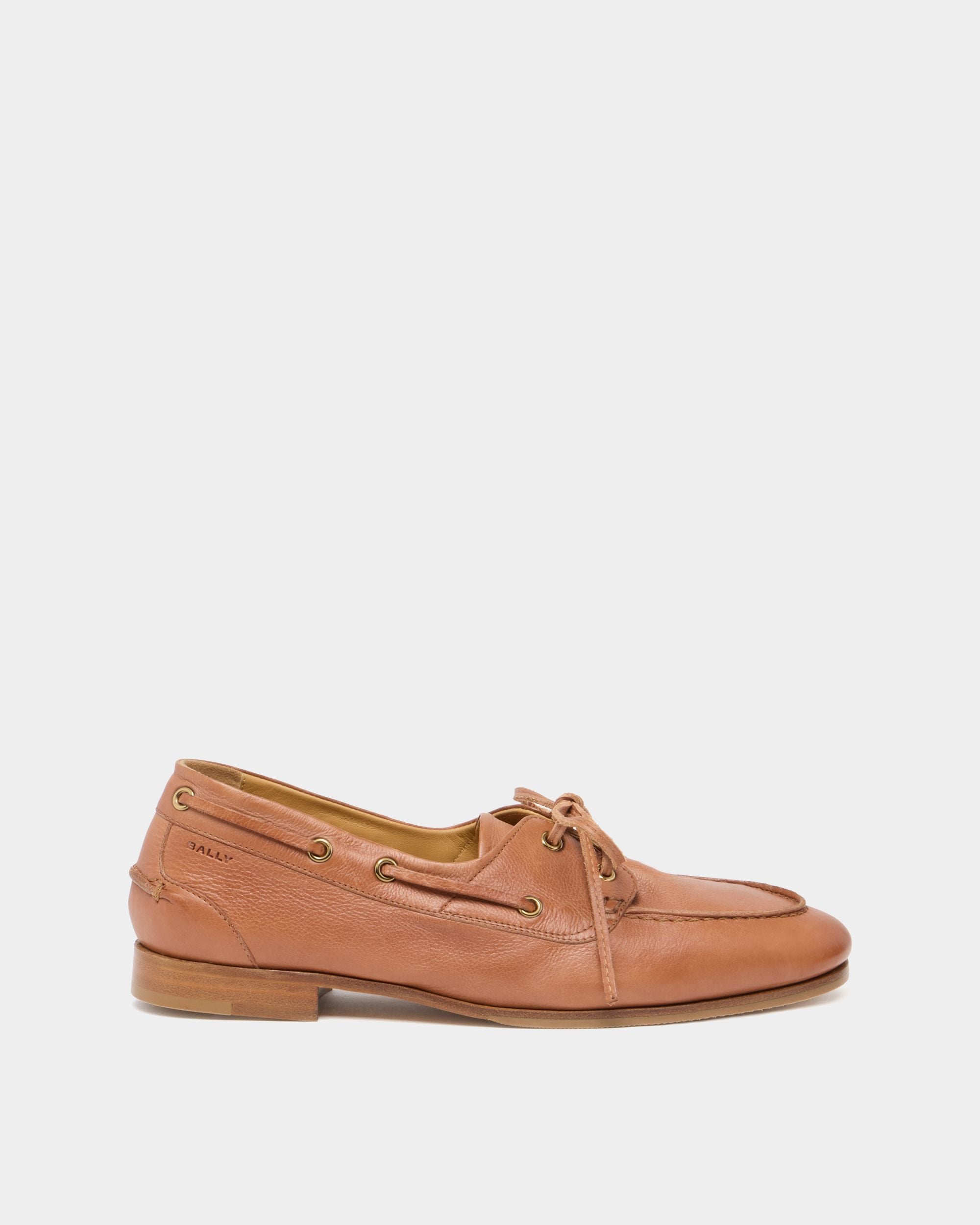 Plume Mokassin aus Leder in Amber Brown