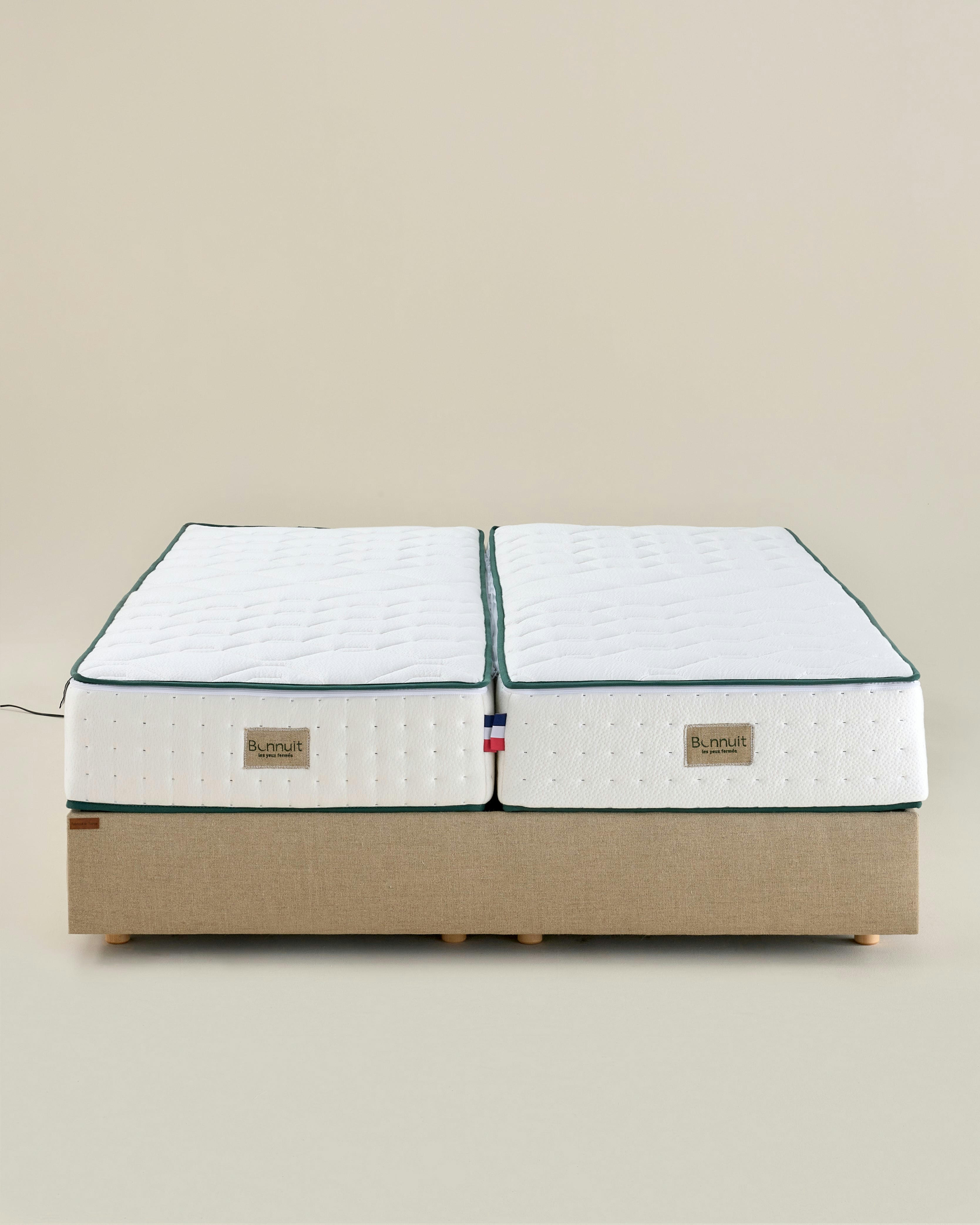 - Lot de 2 matelas naturels et responsables mi-ferme 2x70x190