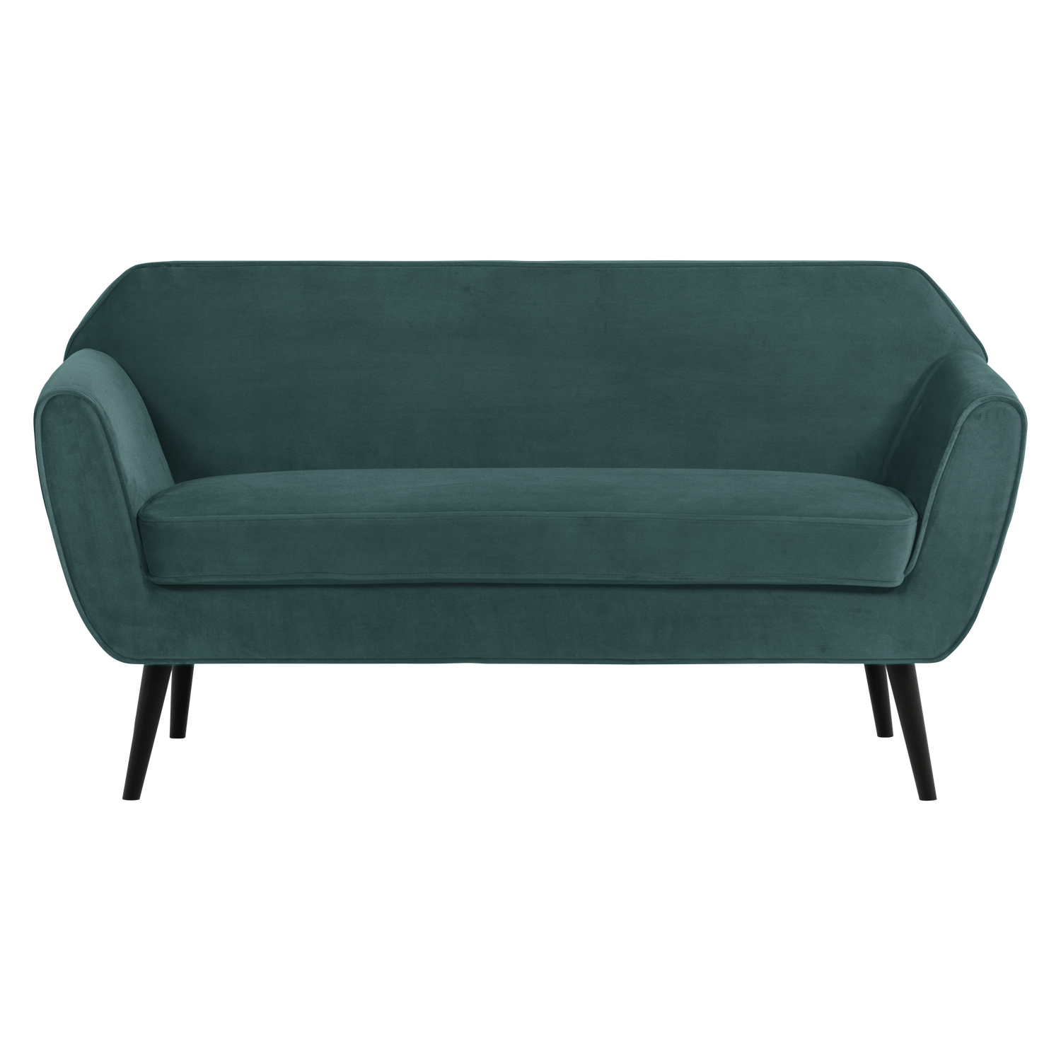 WOOOD bank 150 cm Rocco - Velvet - Groenblauw - 75x150x82