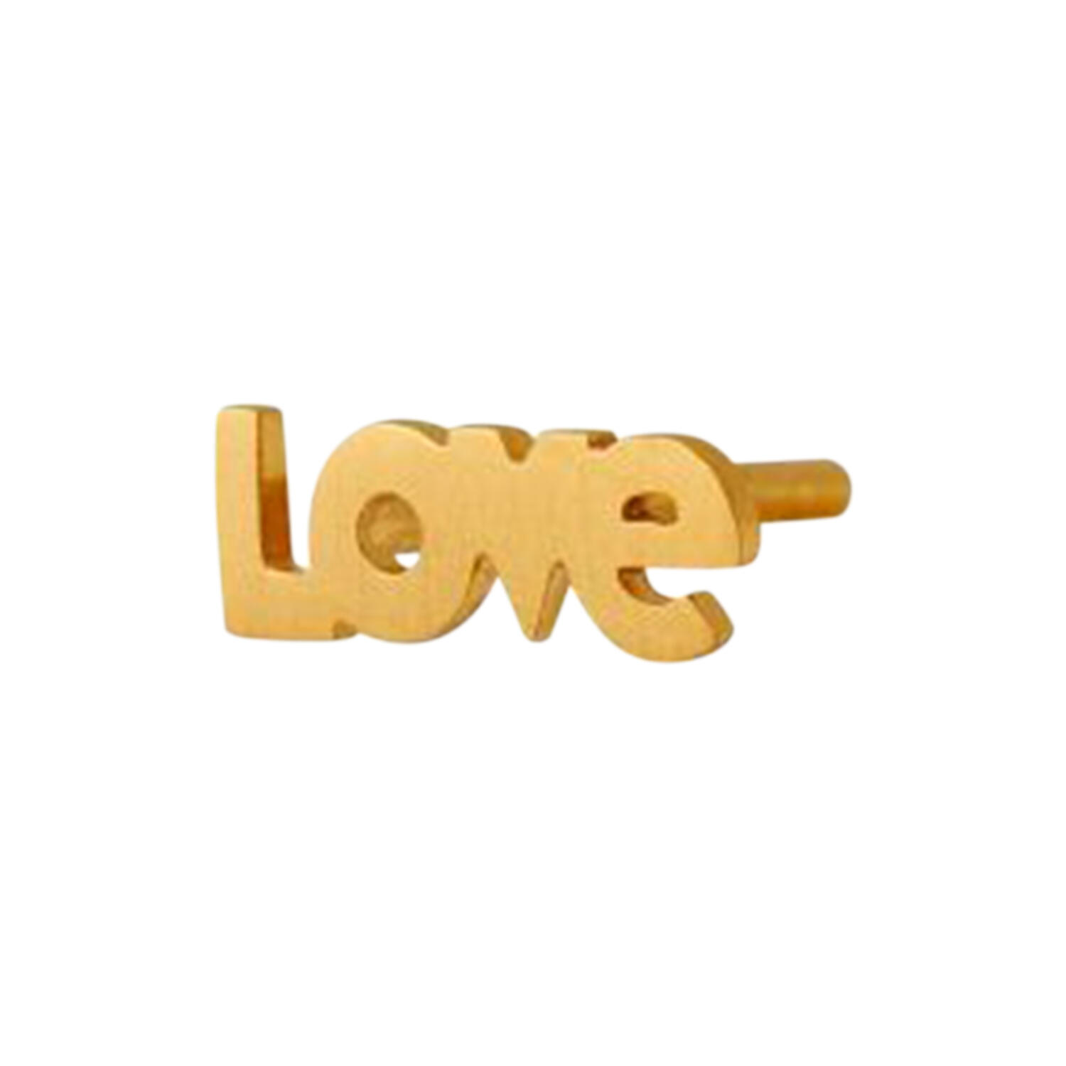 I Love Earring Single, gold