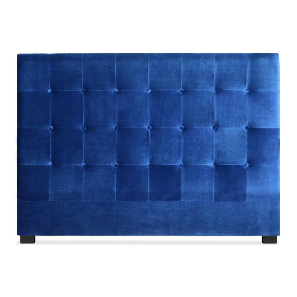 LUXOR - Tête de lit 160cm velours bleu