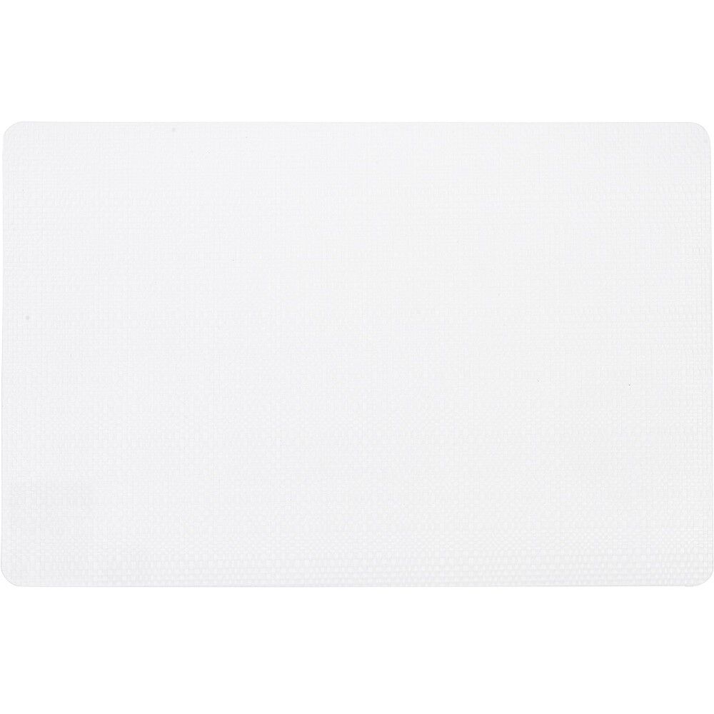 Set de table rectangulaire plastique effet tissu blanc