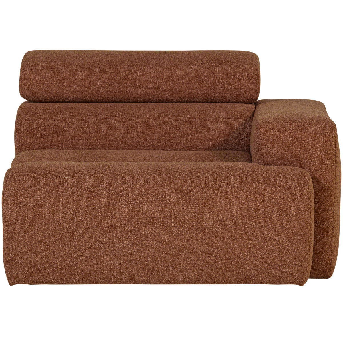 WOOOD 1-zits element bank arm rechts Novi - Polyester - Terra - 86x109x113