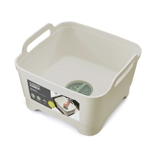 Joseph Joseph Wash & Drain Washing Up Bowl | Light Stone / Sage