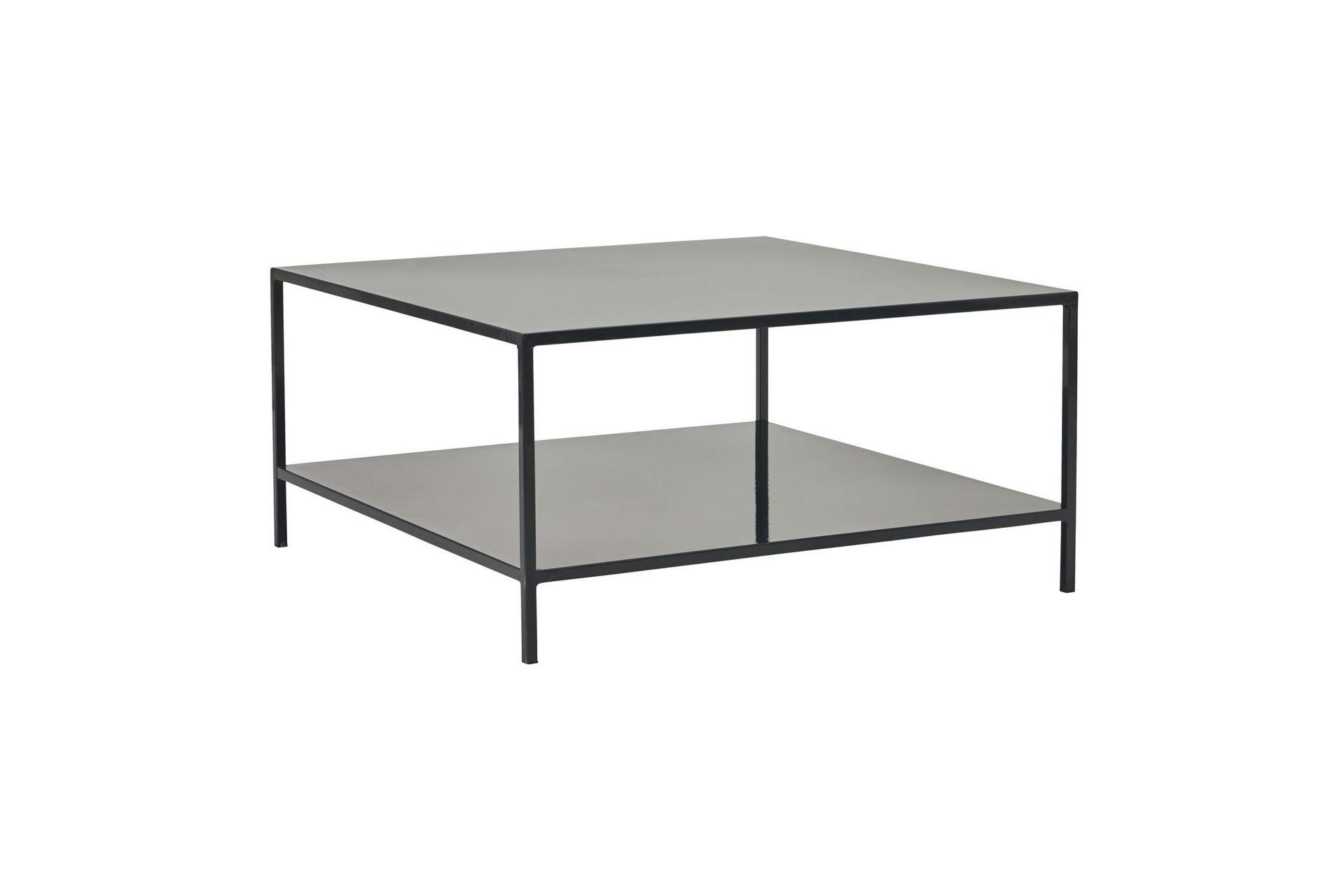 FARI - Table basse carrée en acier noir