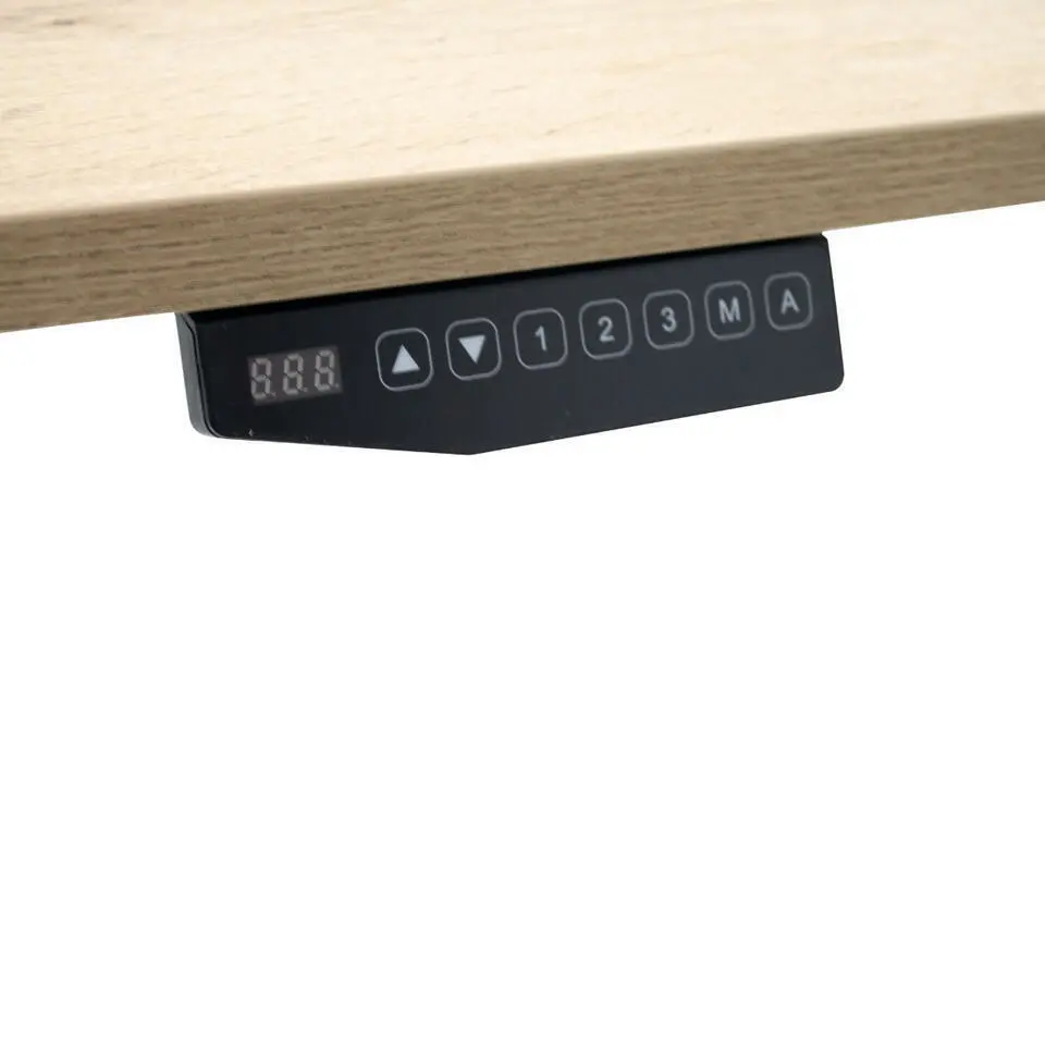 MRC COMFORT elektrisch ARBO zit-sta bureau - 160x80cm - zwart eiken