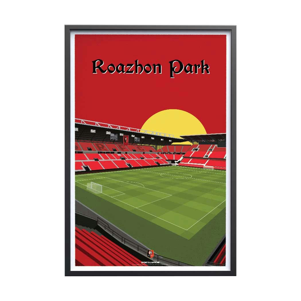 FOOT - Affiche Foot - Stade Rennais FC - Roazhon Park  30x40cm