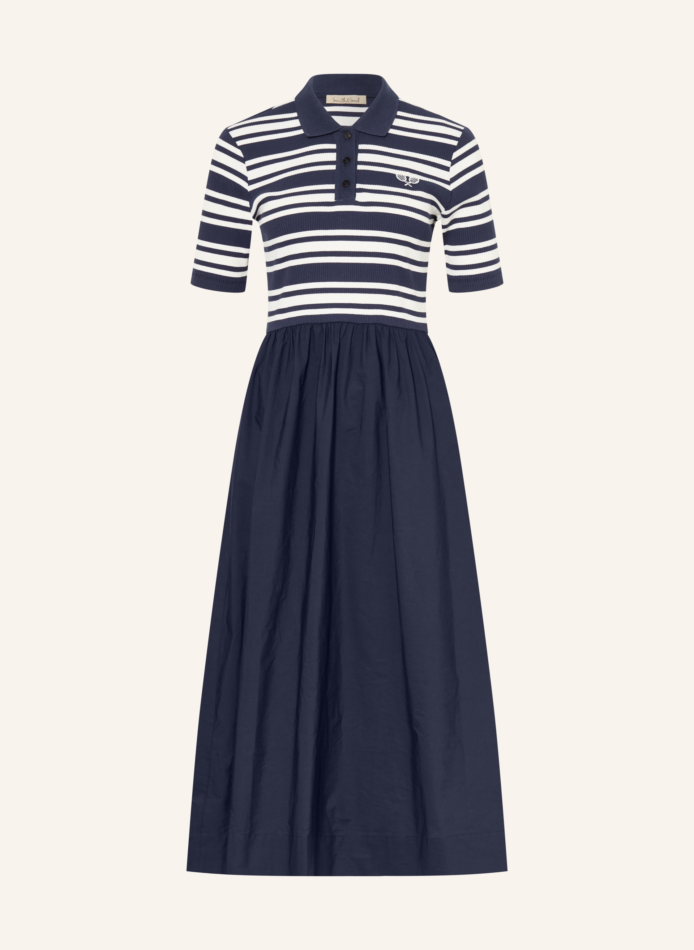 Smith & Soul Strick-Polokleid im Materialmix