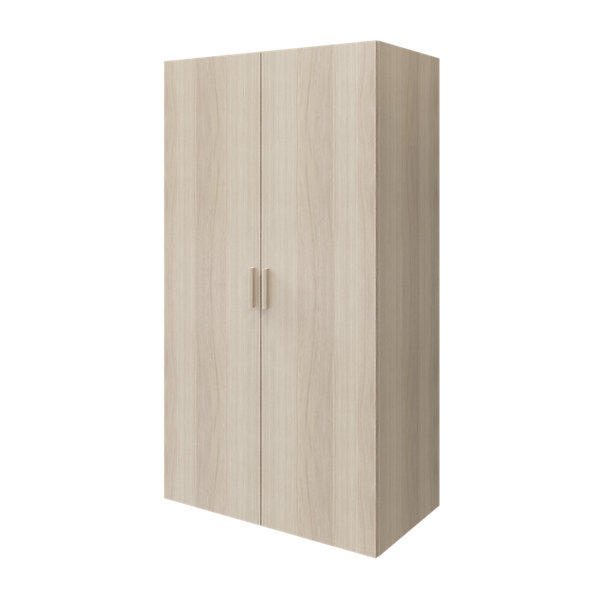 Armoire penderie portes battantes effet chêne avec 5 étagères GoodHome Atomia H. 187,5 x L. 100 x P. 60 cm