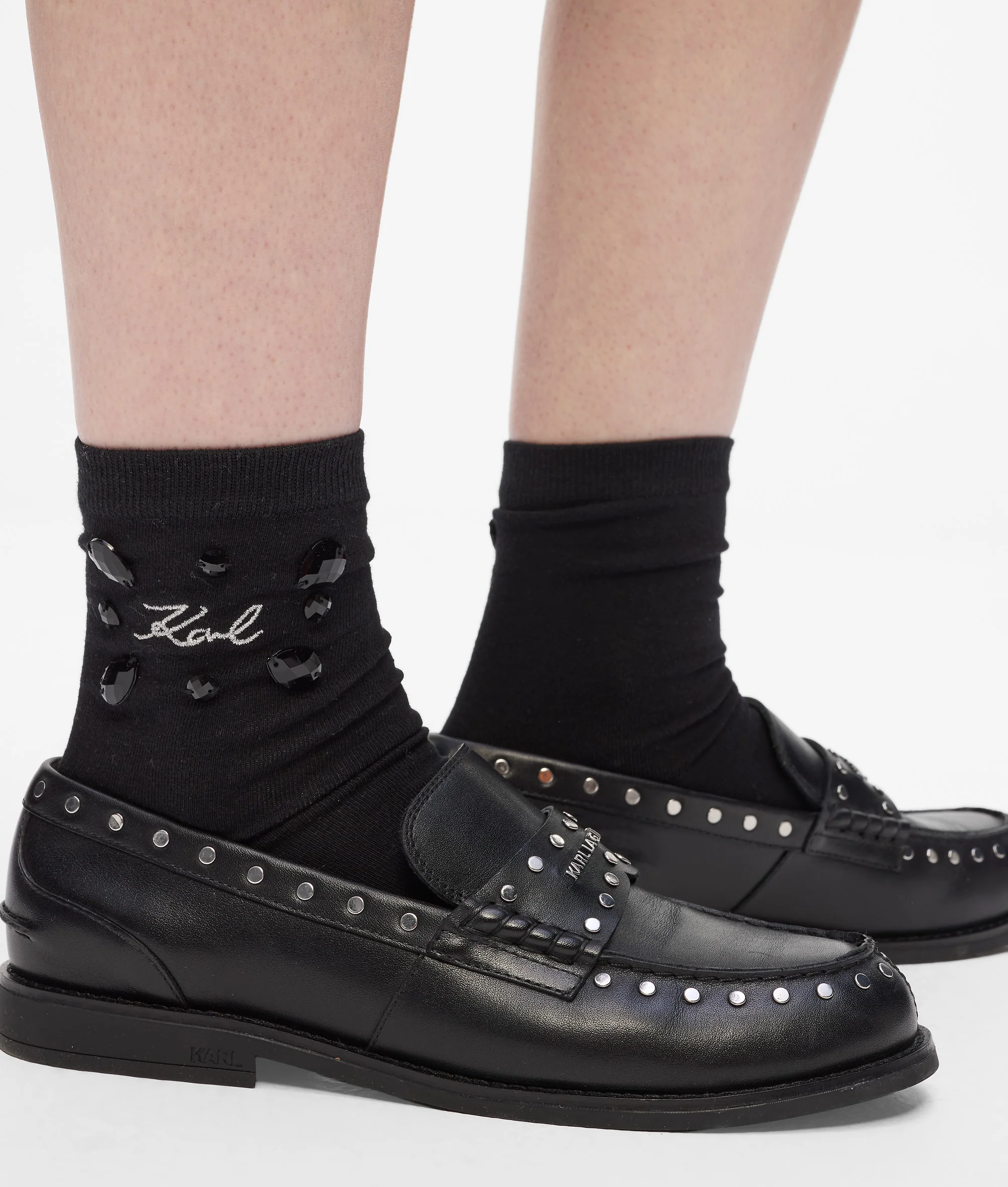 Chaussettes Signature avec pierres précieuses – lot de 2