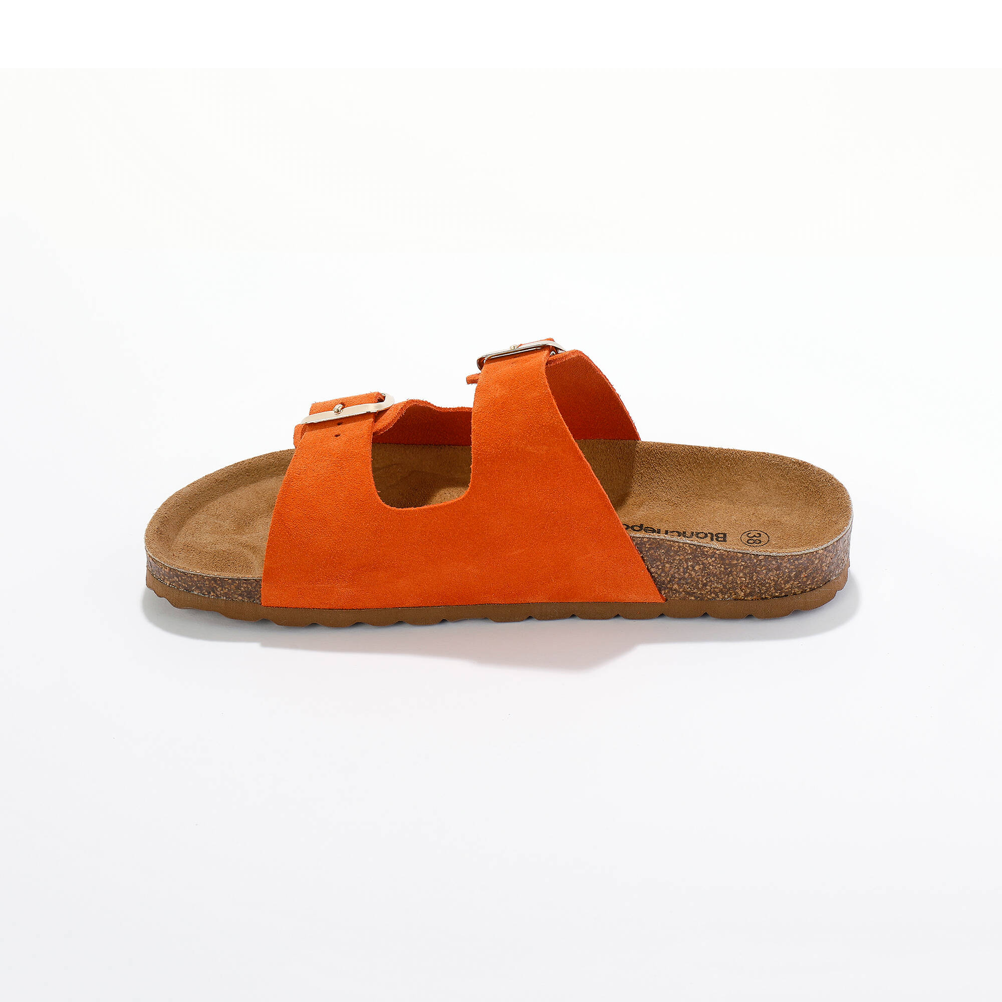 Mules en cuir 2 boucles réglables