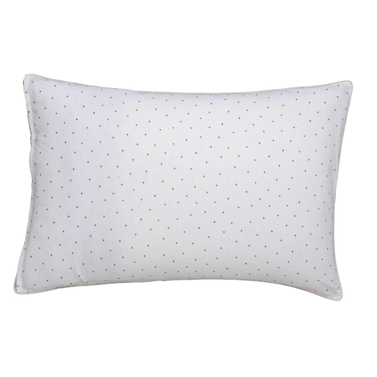 CYCLADES - Taie d'oreiller en percale de coton orange et bleu 50x75