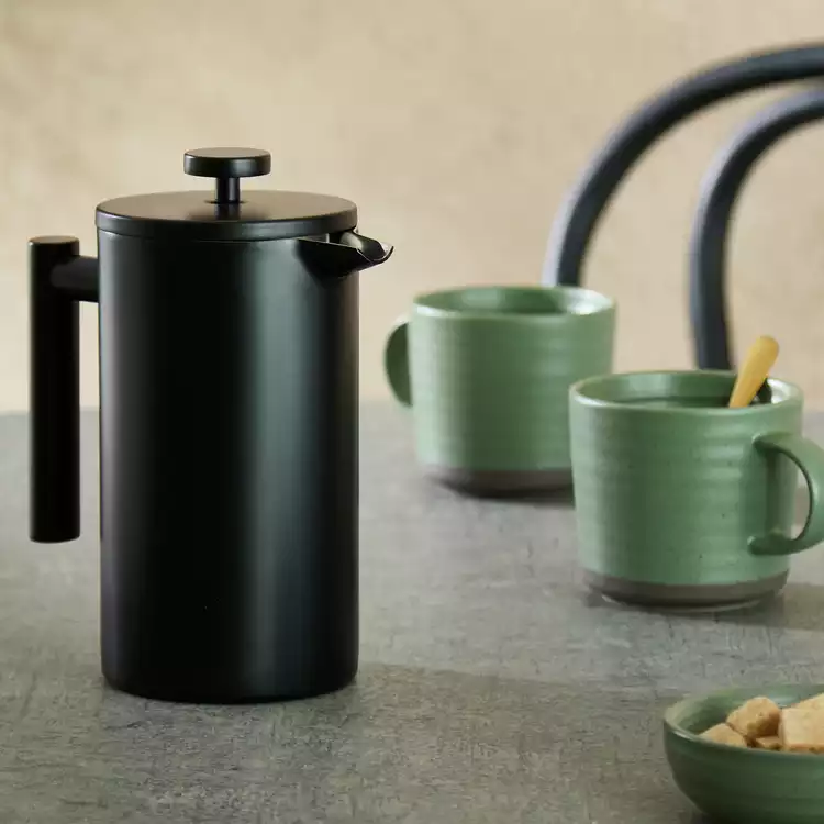 Habitat Double Walled 8 Cup 1000ml Cafetiere - Black