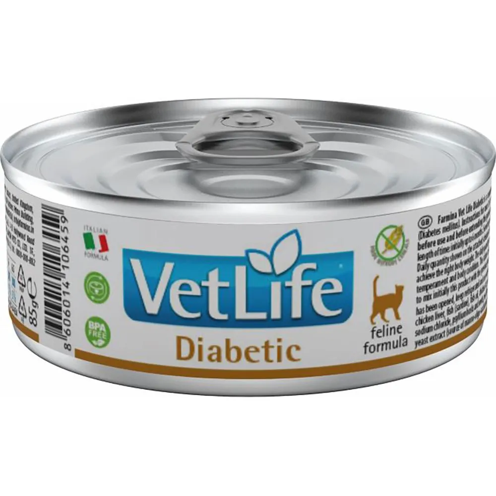 Farmina Vet Life Natural Diet Diabetic 12x85g cat food