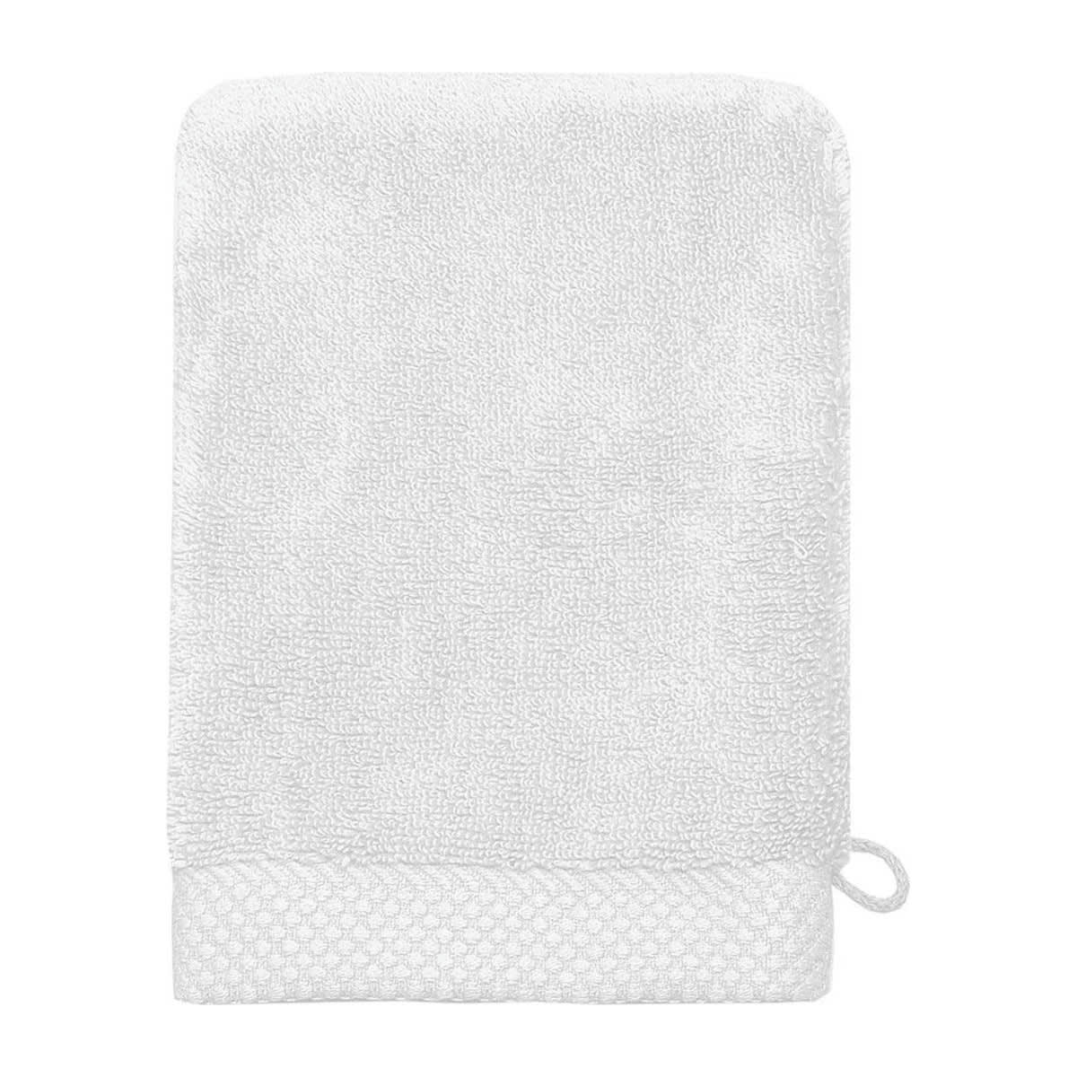 SENSOFT - 3 gants de toilette zéro twist 560gr/m²  blanc 16x22 cm