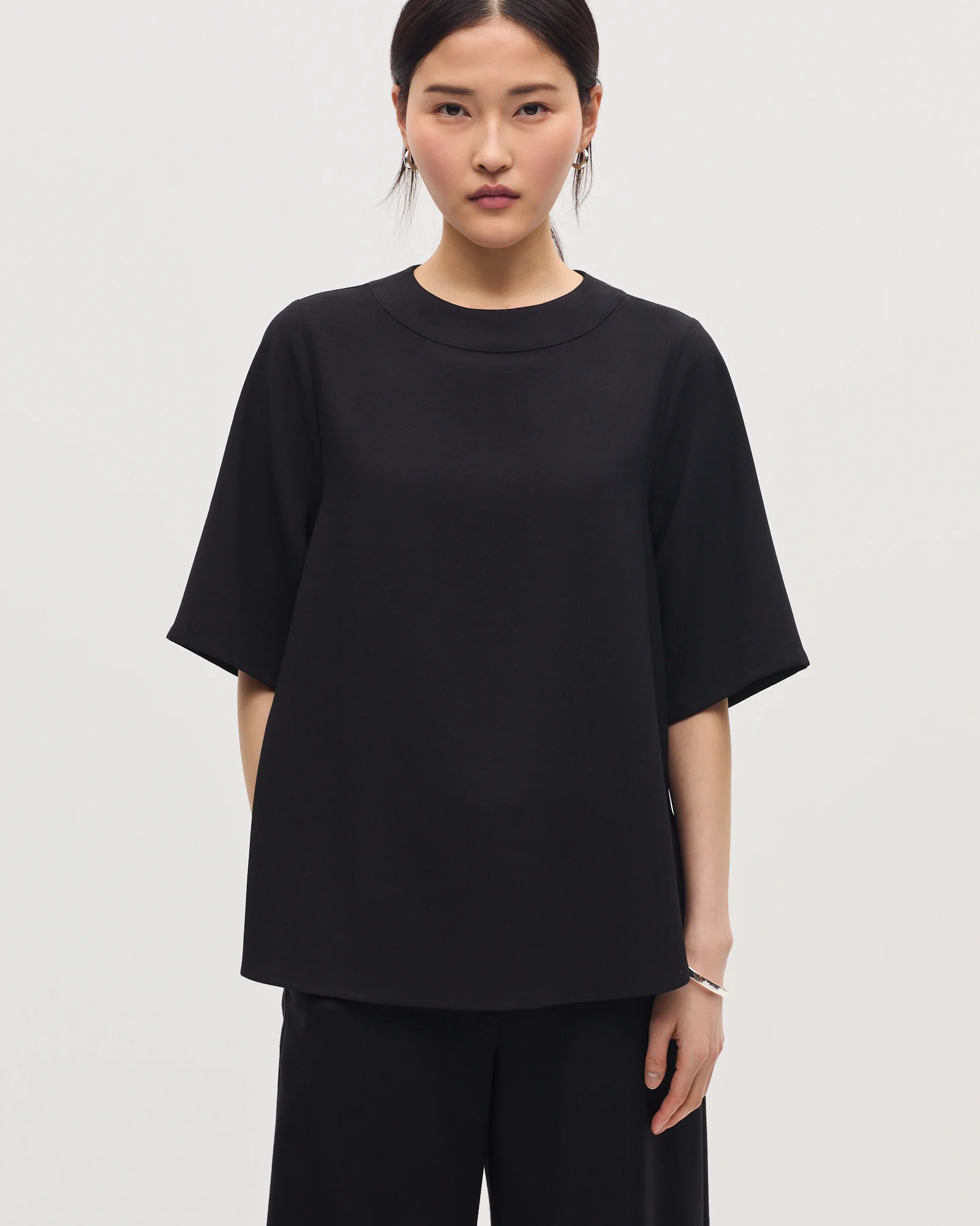 Top en crêpe satiné