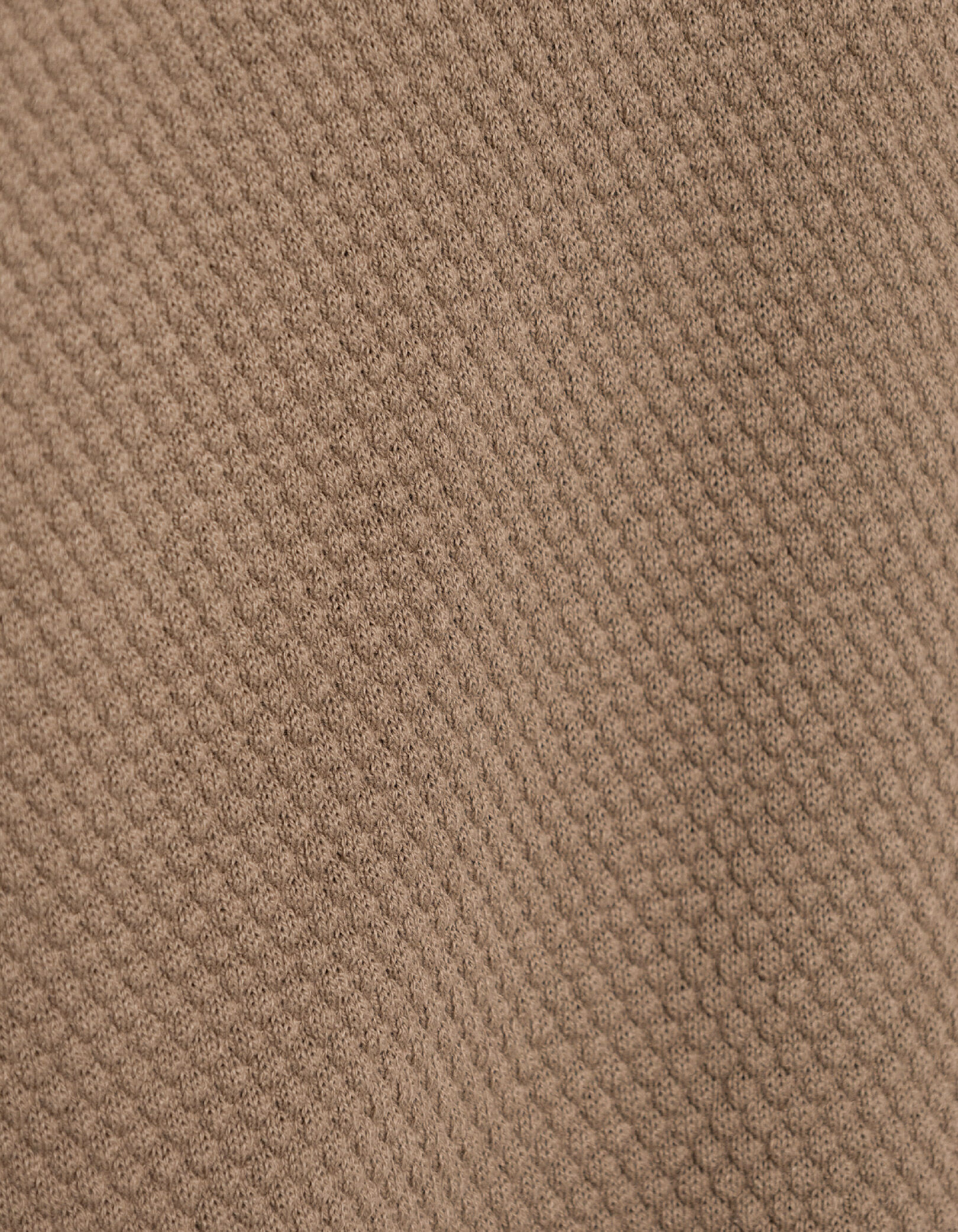 Polo beige tricot fin relief Homme
