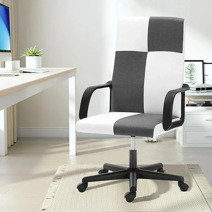Modern Fabric Padded Office Chair with High Back