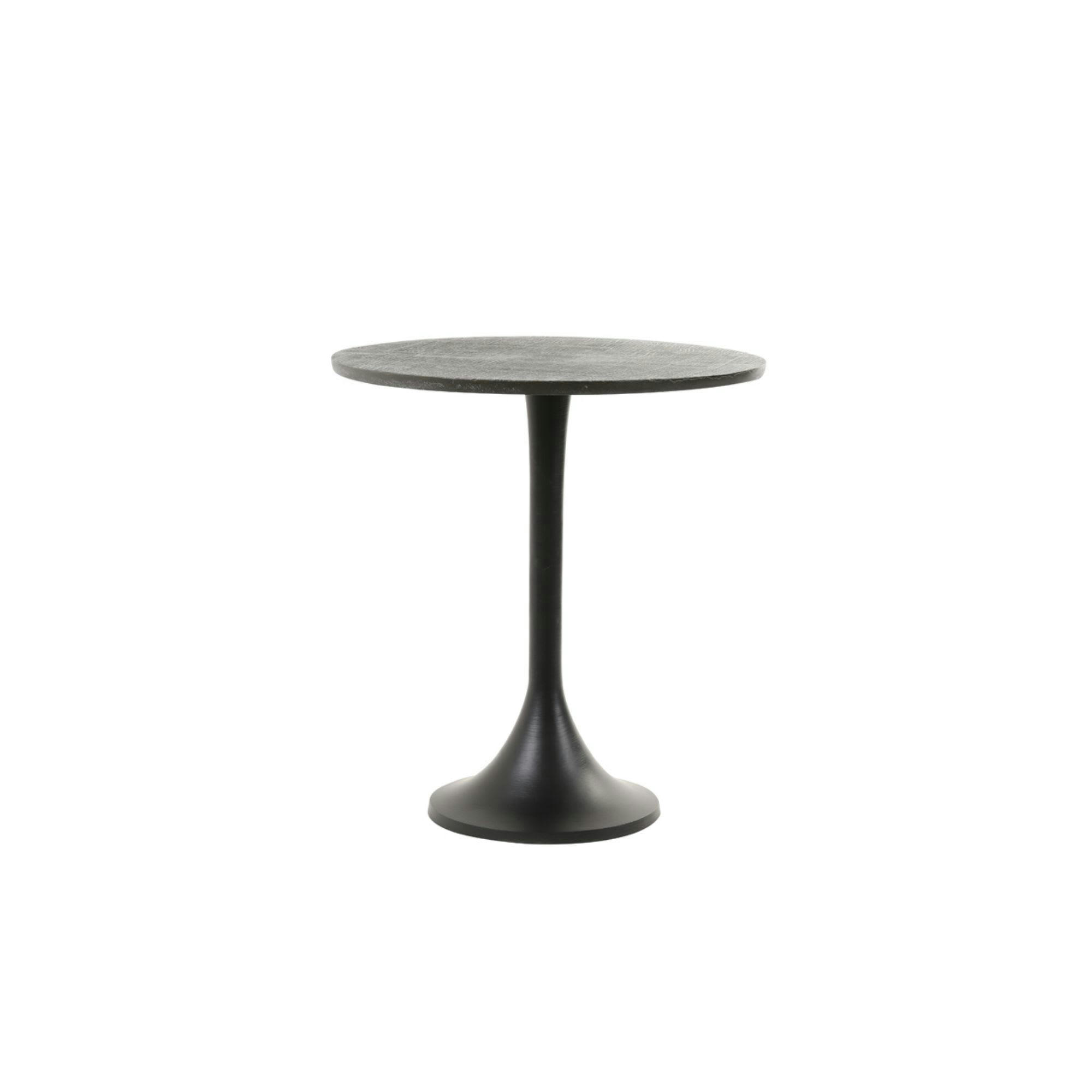 RICKERD - Table d'appoint noir métal ø48cm