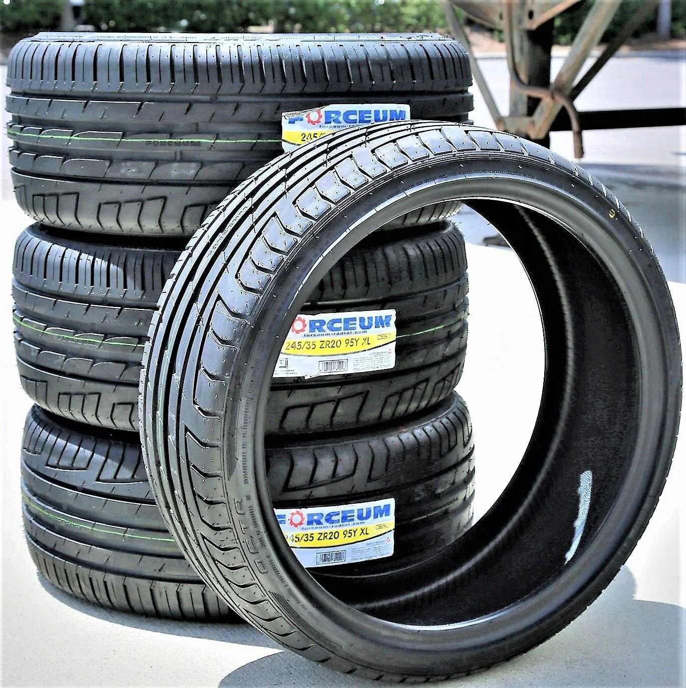 A set of 4 (four) 245/35R20 ZR 95Y XL A/S performance tires suitable for: 2017-19 Mercedes-Benz E300 4Matic, 2010-16 BMW 528i base