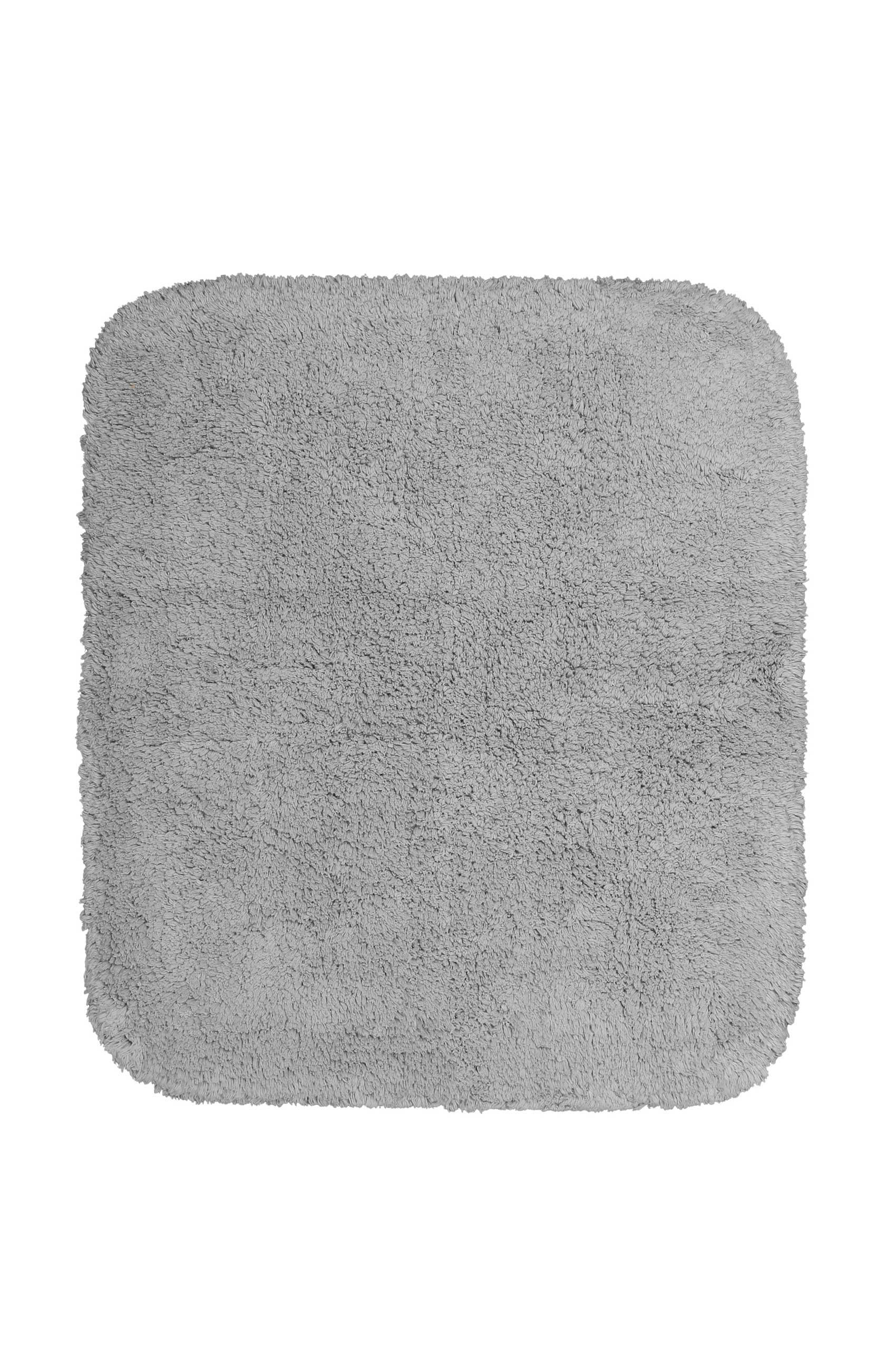 OLE - Tapis de bain doux gris clair coton 55x65