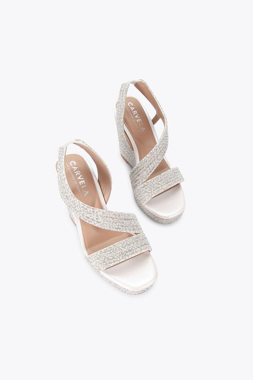 Carvela Gala Wedge Jewel 110' Fabric Heels