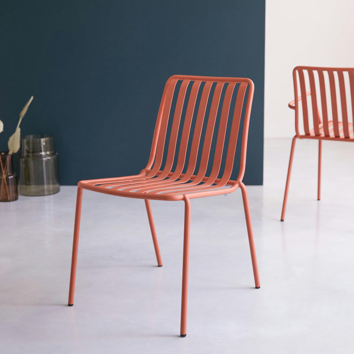 GABY - Chaise en métal orange