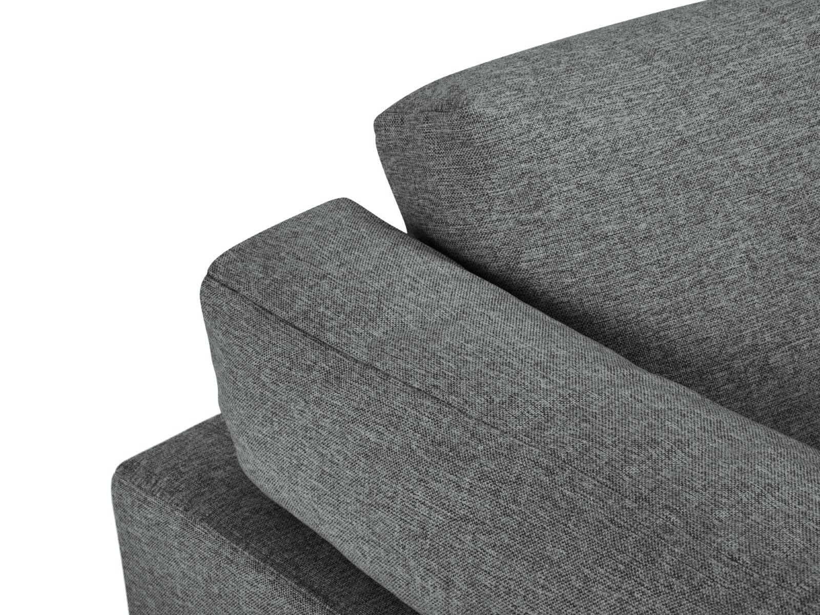 CAMILLE - Canapé 3 places en Tissu Structurel Gris