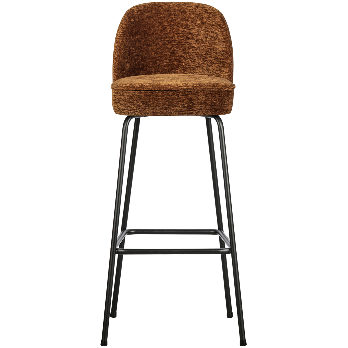 WOOOD Barstoel 80 cm 3D Vogue - Chenille - Midden Bruin -89x50x55