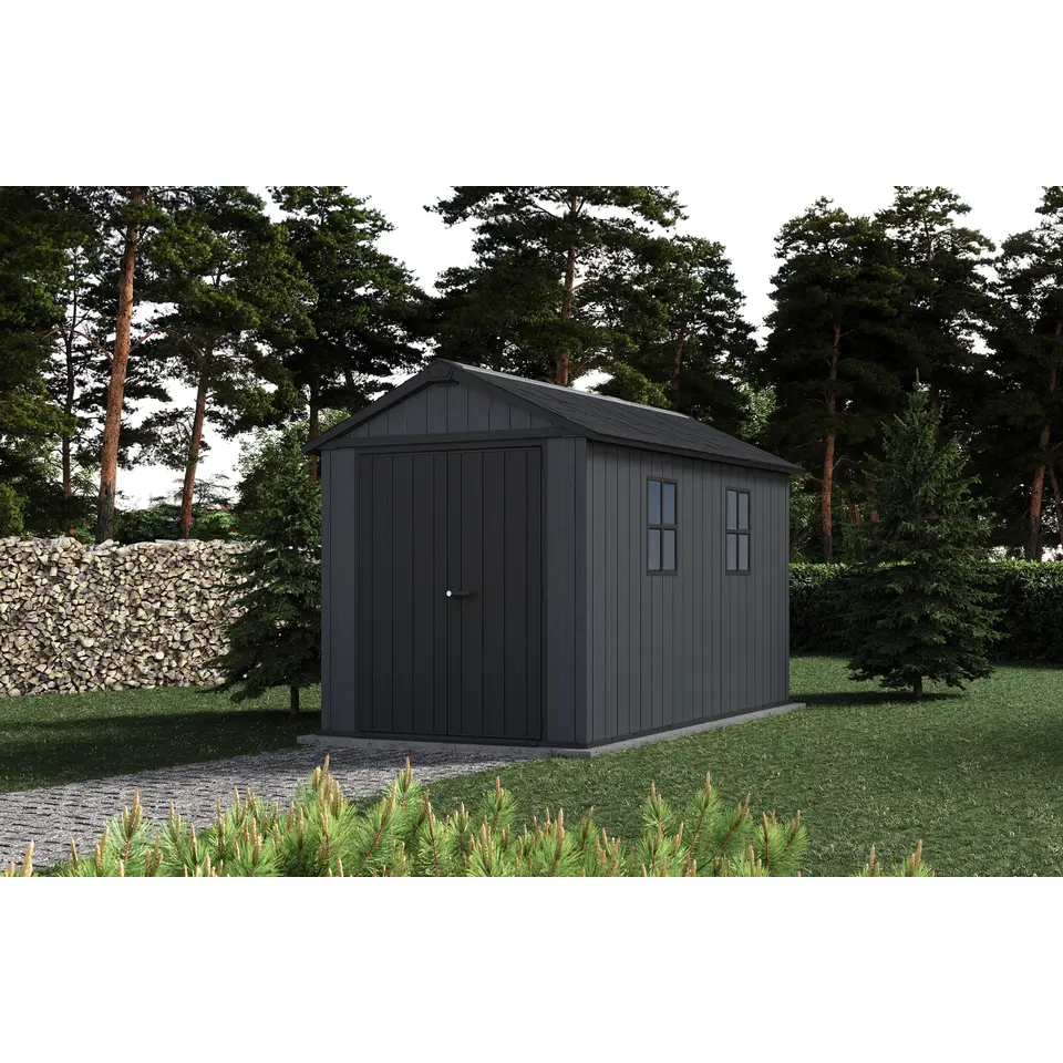 Keter Newton 7511 Tuinhuis - 350x230x246cm - Grijs