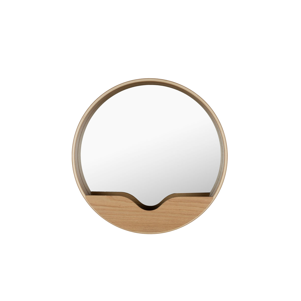 Zuiver Round Wall Spiegel/ Wandspiegel Rond 60 cm Hout - Bruin