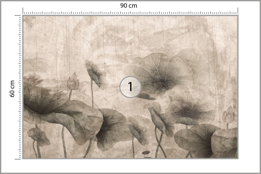 Fototapeta Abstrakcyjne Lilie W Stylu Vintage 90x60cm