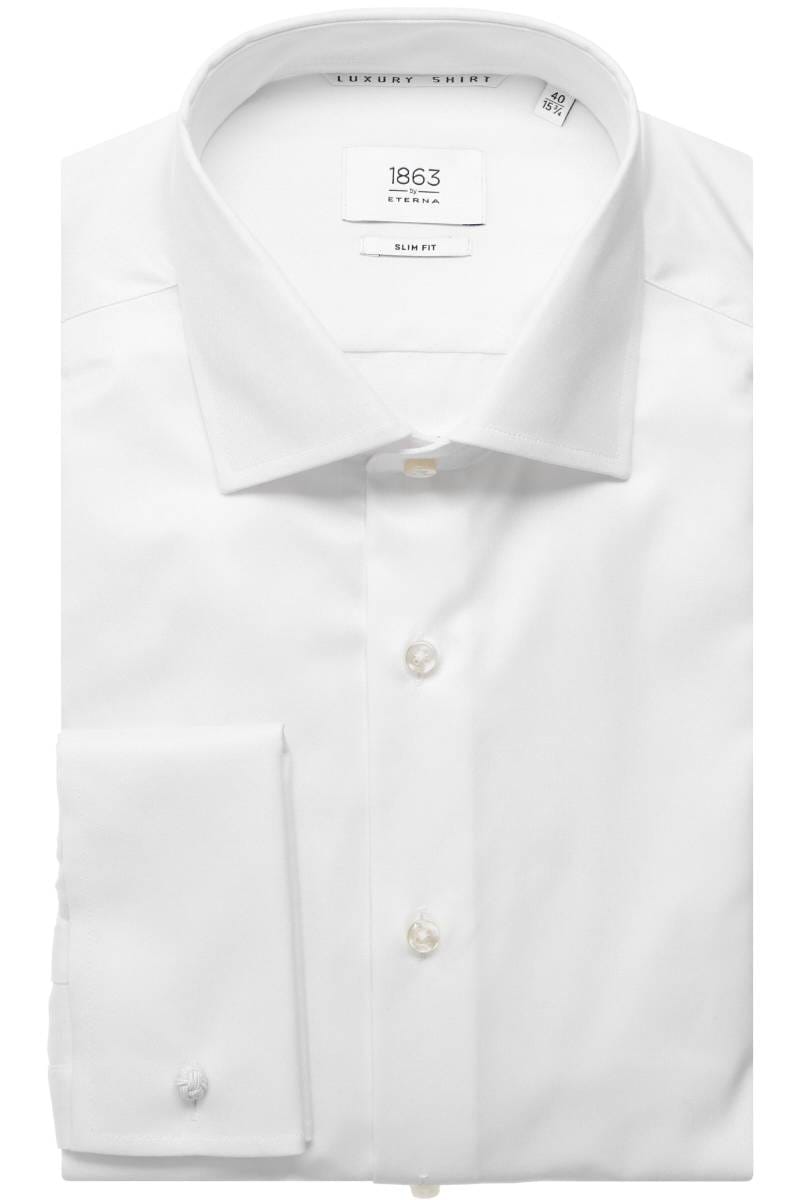 ETERNA 1863 Slim Fit Hemd weiss, Einfarbig