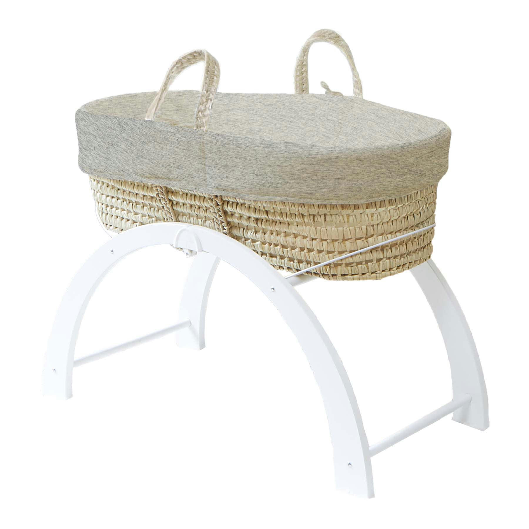 - Couffin avec Support Réversible - Habillage Perle en Coton Bio