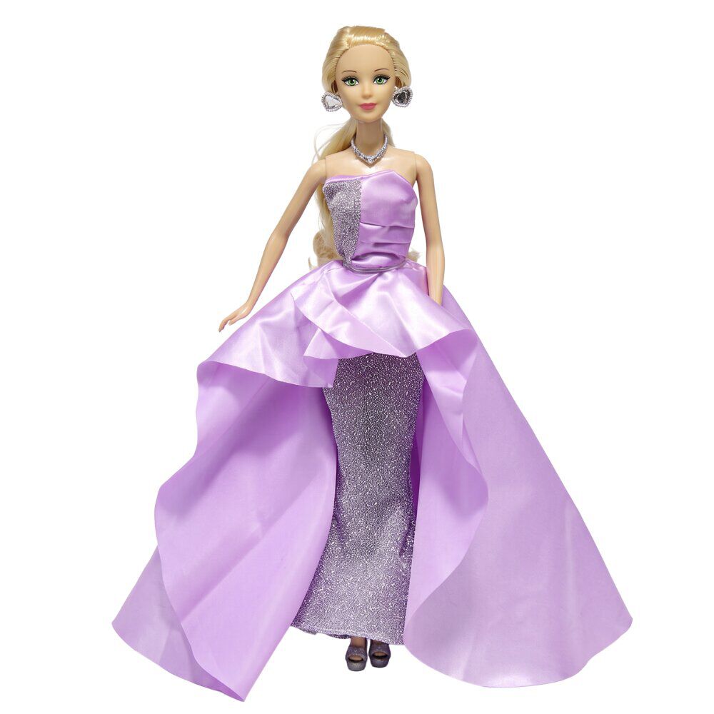 Poupée mannequin avec robe de princesse 20x4xH29cm (3 modèles)