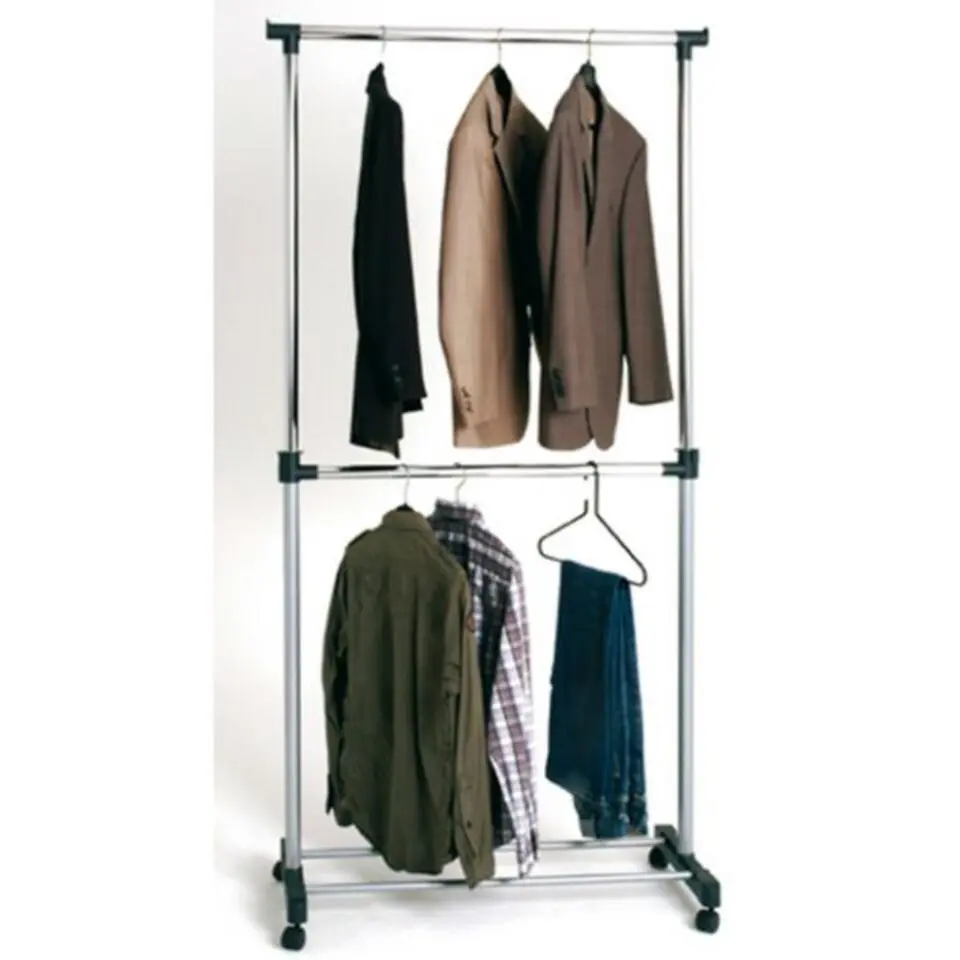 Kledingrek - 90 x 43 x 120 cm - Zilverkleurig