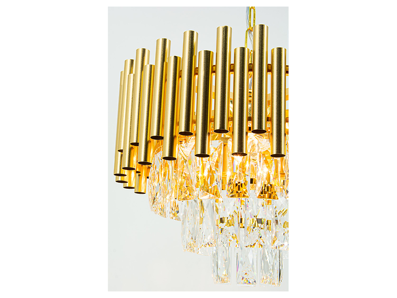 Lampa wisząca Bari 4-punktowa metalowa złota