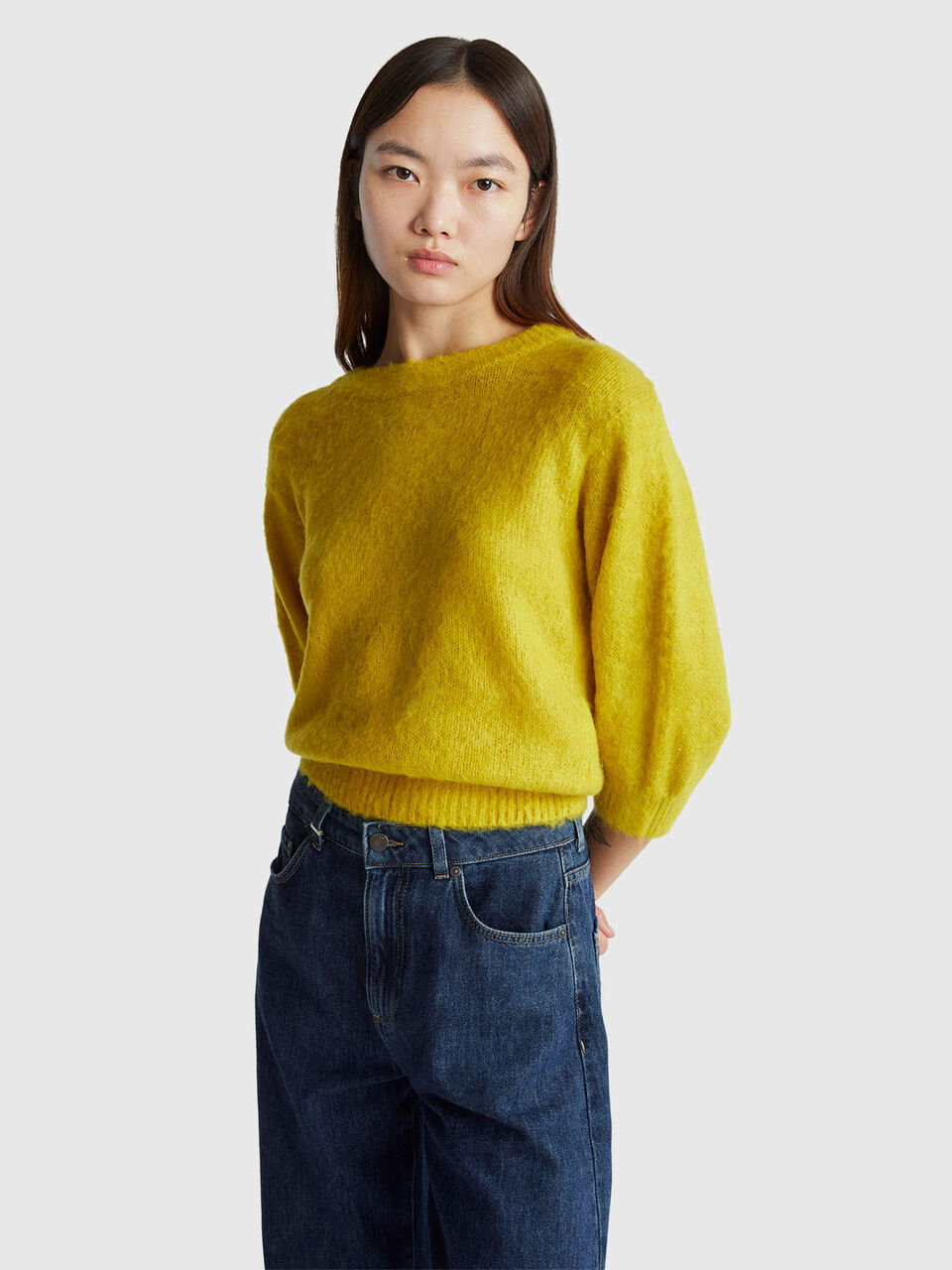 Warm short sleeve sweater