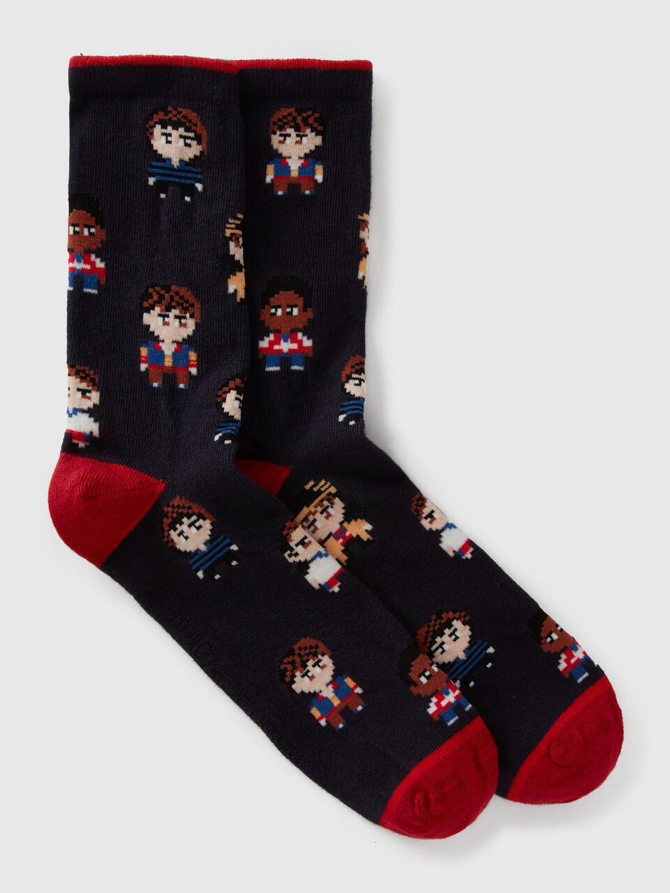 Socks with Stranger Things graphics