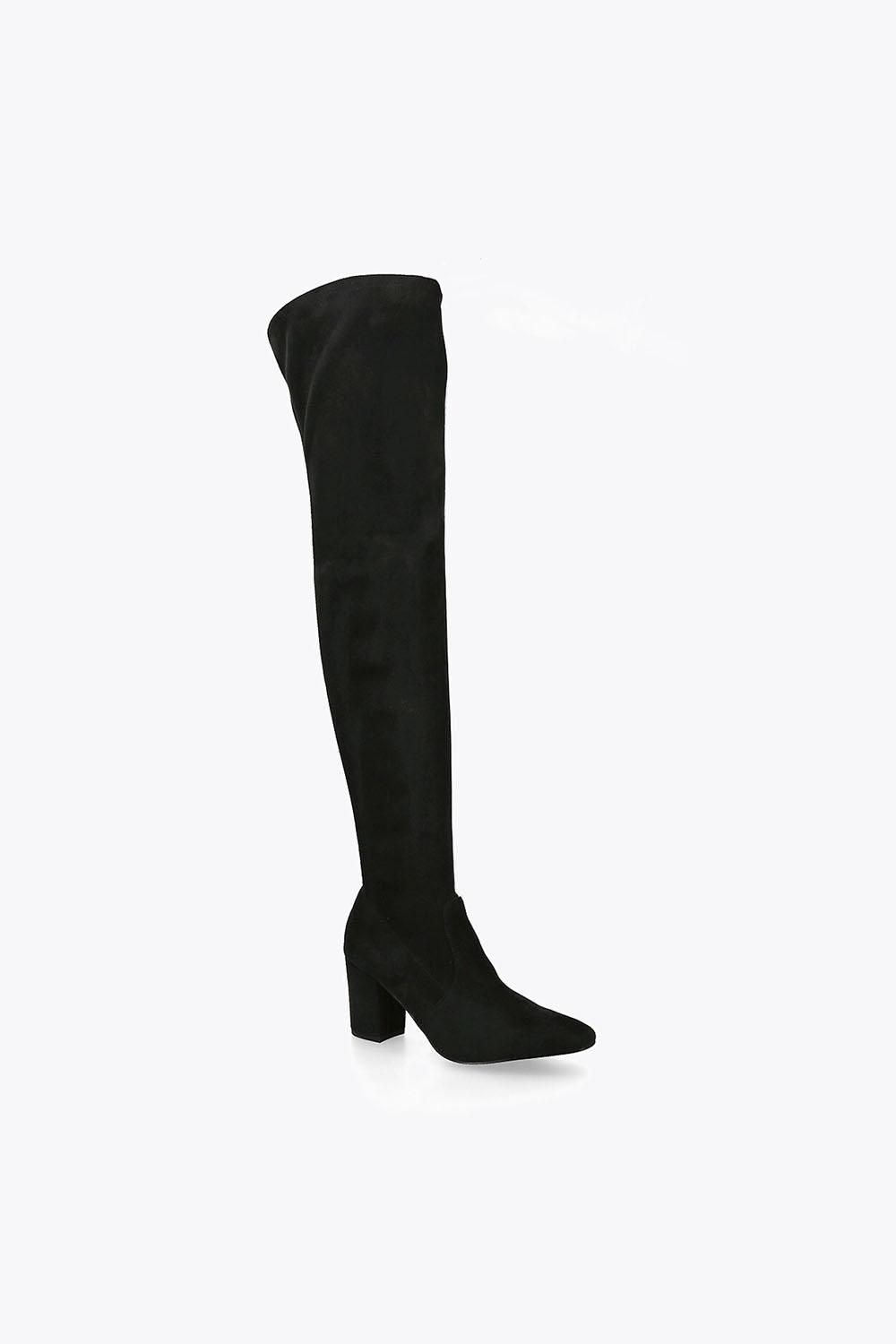 STEVE MADDEN Crosswalk Black Suede' Suede Boots
