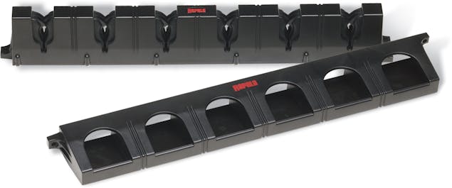 Rapala Lock'n Hold Fishing Rod Rack -6 Hole Fishing Rod Holder with Locking Jaws