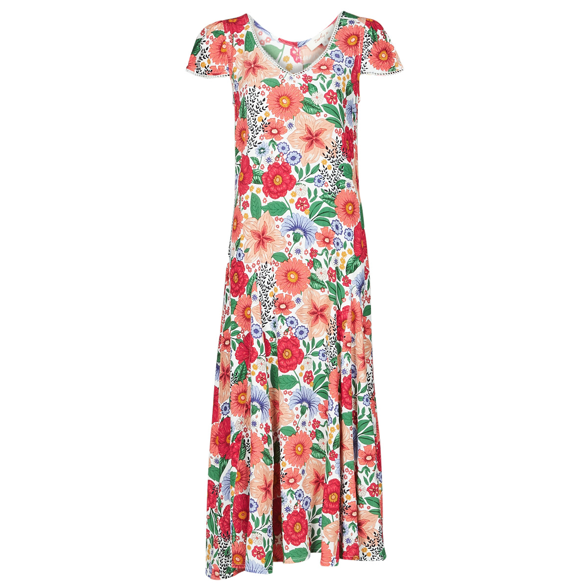 Derhy - TREILLIS FLOWER - White / Red