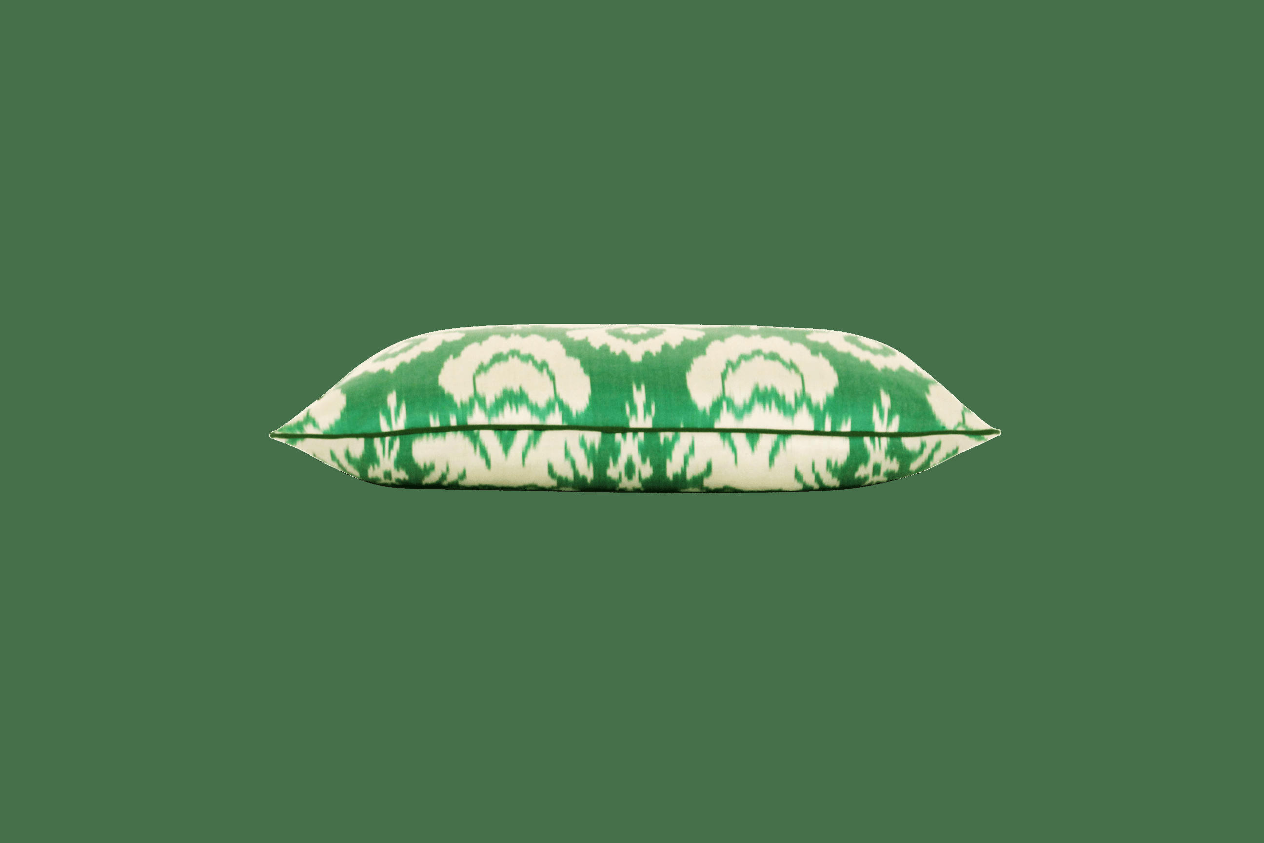 - Housse de coussin double soie  ikat 40x60 vert
